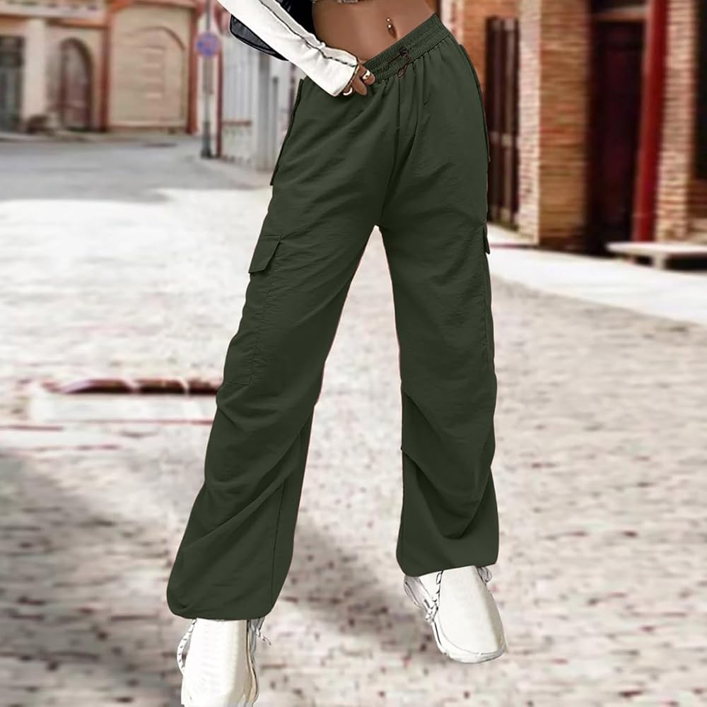 Amazon.com: Parachute Pants for Womens Cargo Pants Wide Leg